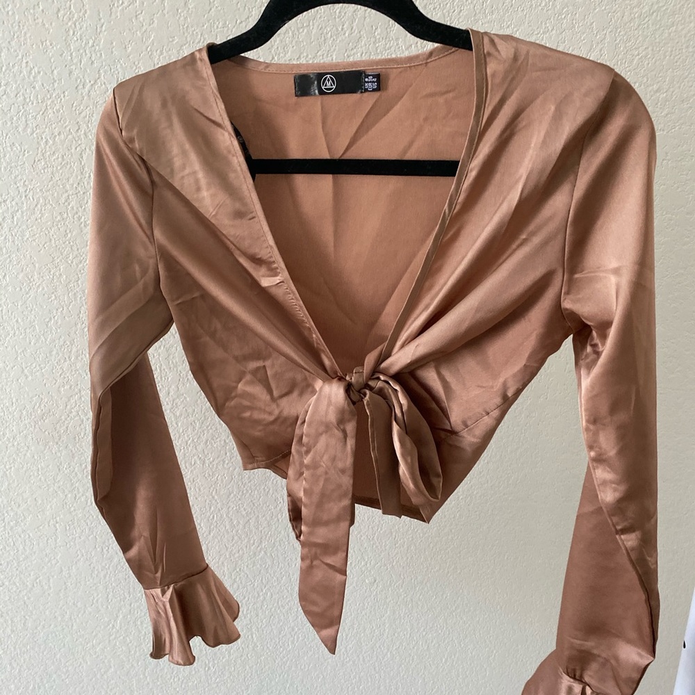 Missguided satin crop top